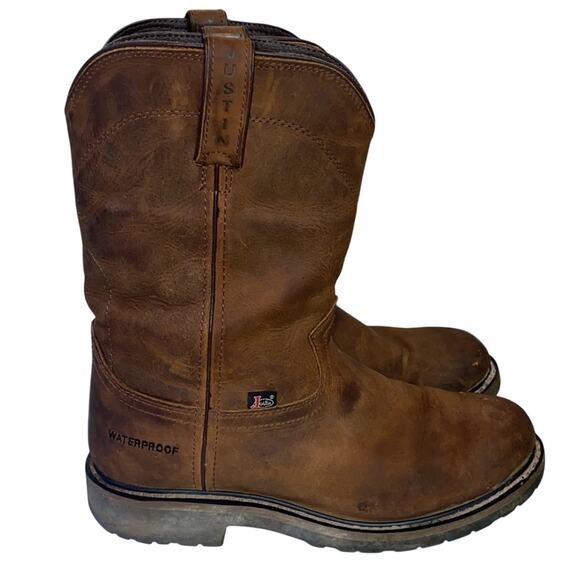 Justin Boots Drywall Waterproof Work Boots WK4960 Size 10EE Wide - Picture 2 of 14